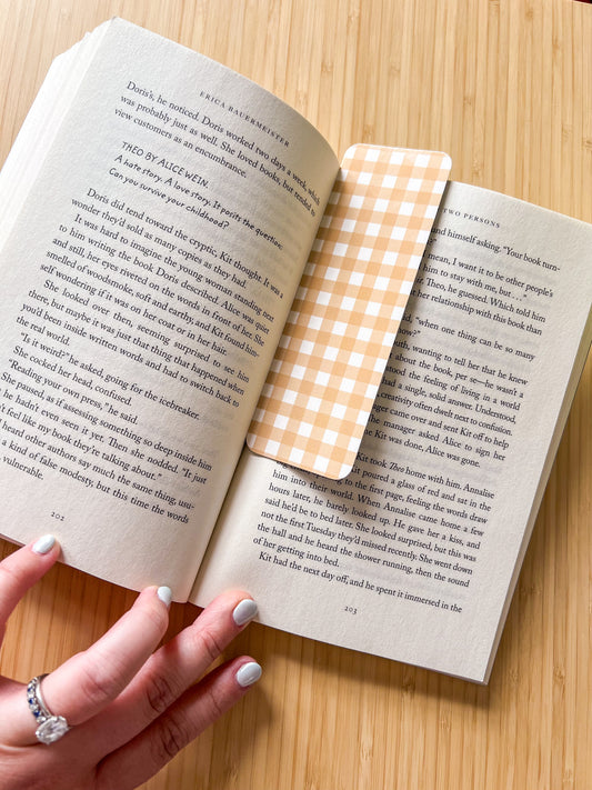 Reversible Gingham Bookmark
