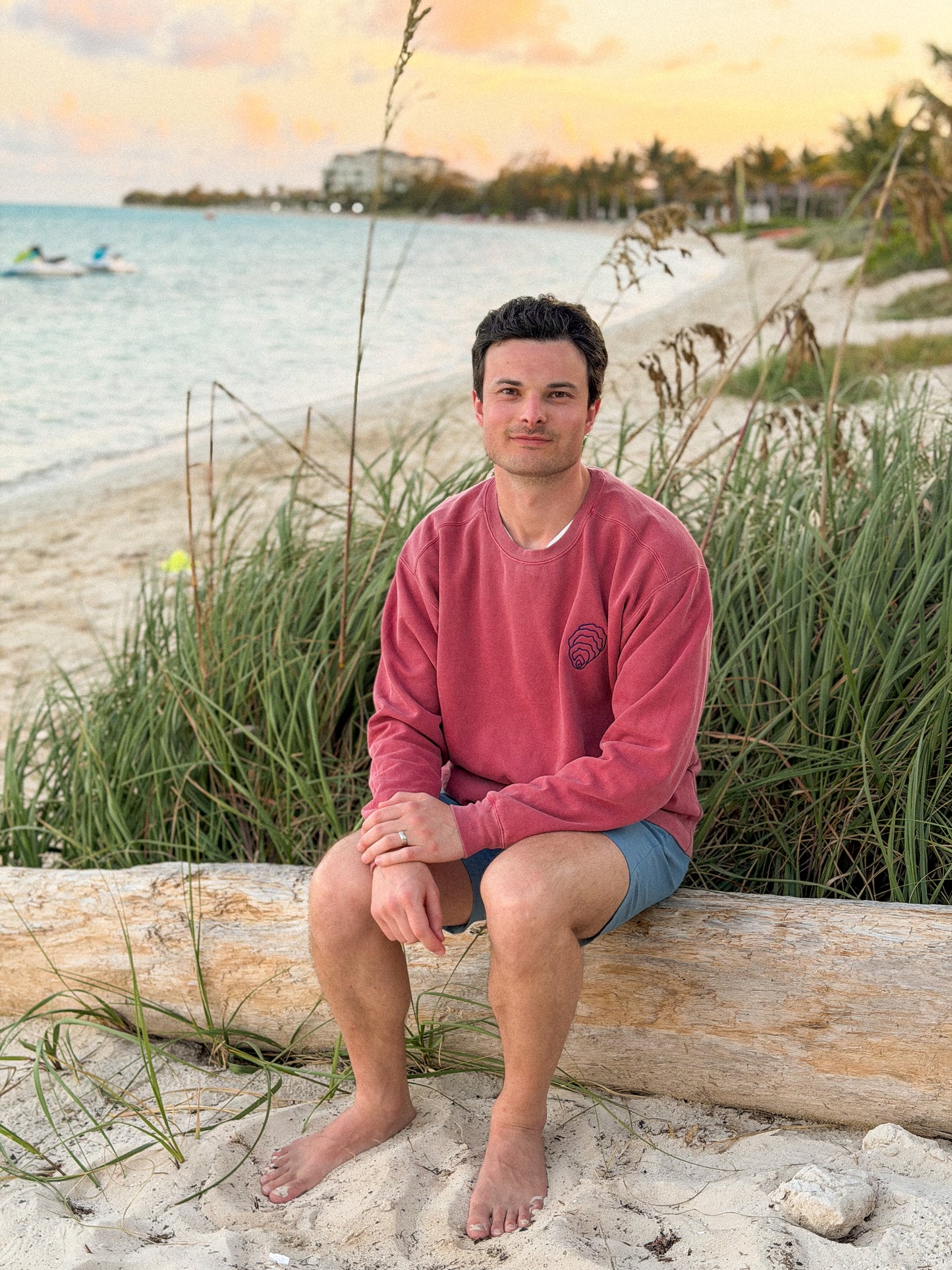 Embroidered Oyster Unisex Crewneck