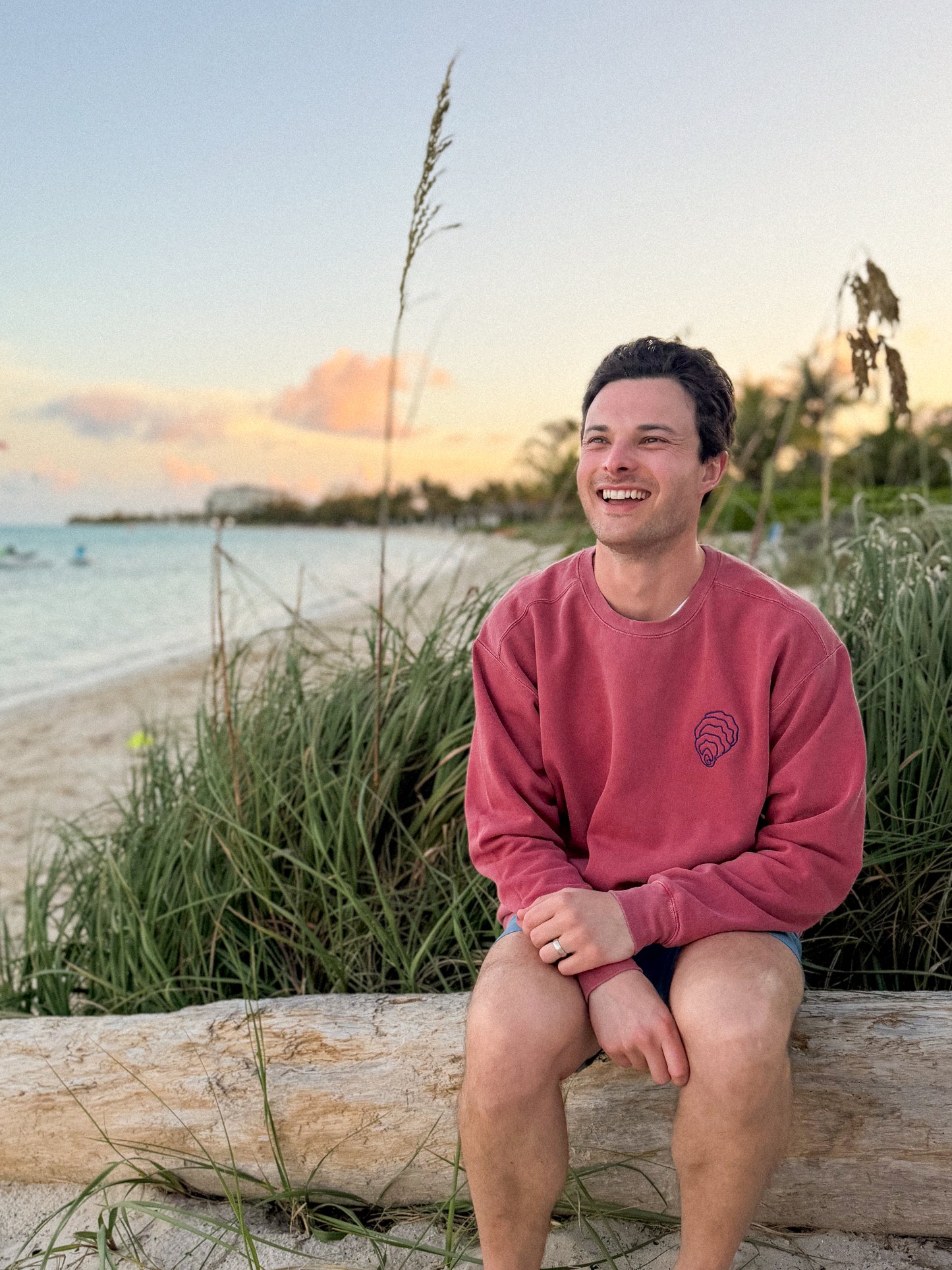 Embroidered Oyster Unisex Crewneck