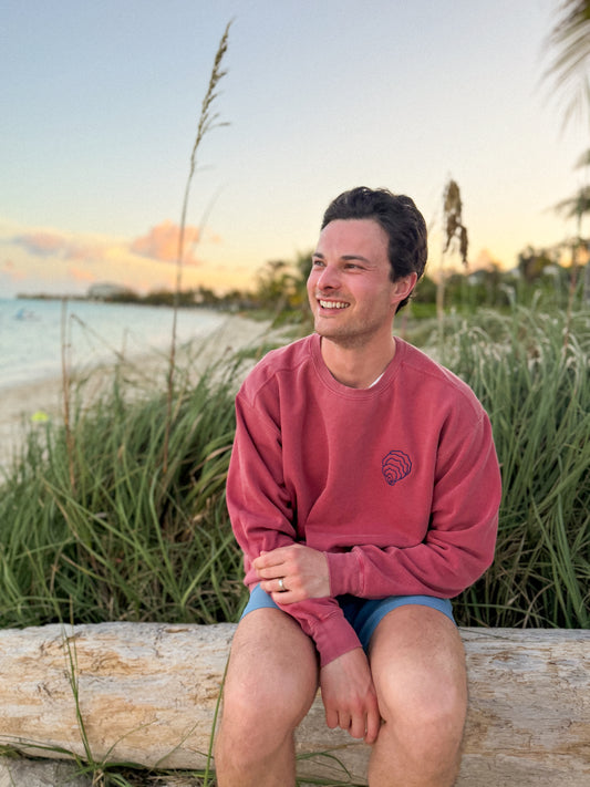 Embroidered Oyster Unisex Crewneck