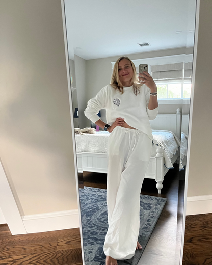 Embroidered Oyster Unisex Crewneck